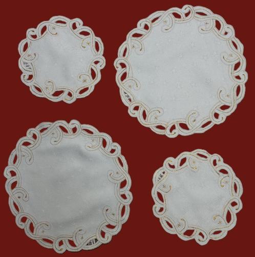 lot ronde sierdoekjes met gouddraad, Huis en Inrichting, Woonaccessoires | Onderzetters, Nieuw, Overig, Ophalen