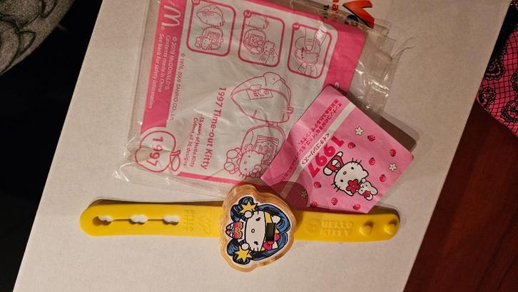 McDonald's Hello Kitty Wonder Woman horloge.  Zeldzaam, Verzamelen, Poppetjes en Figuurtjes, Zo goed als nieuw, Verzenden