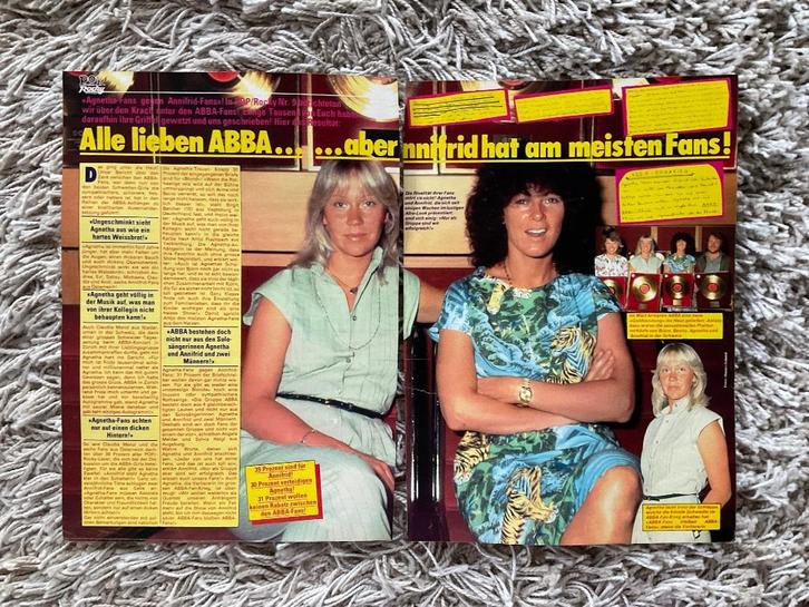 Diverse Duitse ABBA Artikelen, Verzamelen, Muziek, Artiesten en Beroemdheden, Zo goed als nieuw, Boek, Tijdschrift of Artikel