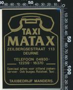 Sticker: Taxi Matax - Deurne, Overige typen, Ophalen of Verzenden, Zo goed als nieuw