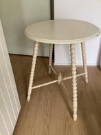 Vintage bijzettafel Bobbin, Huis en Inrichting, Tafels | Bijzettafels, Minder dan 55 cm, Gebruikt, Rond, Hout