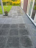 Betontegels 60x60x6 antraciet/grijs incl opsluitbanden, Tuin en Terras, Tegels en Klinkers, Ophalen, Gebruikt, 10 m² of meer, Beton