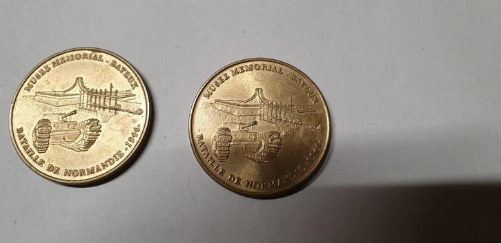 Bronzen Penningen Herinnering Normandië 1944, Verzamelen, Militaria | Tweede Wereldoorlog, Overige soorten, Overige typen, Overige gebieden