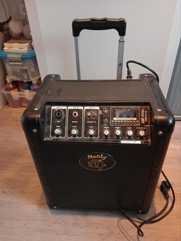 Geluidsinstallatie - Monty-B Portable PA System, Muziek en Instrumenten, Versterkers | Keyboard, Monitor en PA, Gebruikt, P.A.