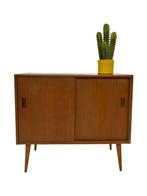 Vintage Kastje Compact Dressoir Jaren 60 Teak Fineer Zweden