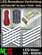 LED Verlichting SET 33cm voor Voliere Broedkooi Kweekkooi, Ophalen of Verzenden, Nieuw, Aluminium, Volière