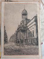 Ets Kaasmarkt Rotterdam, Antiek en Kunst, Kunst | Etsen en Gravures, Ophalen of Verzenden