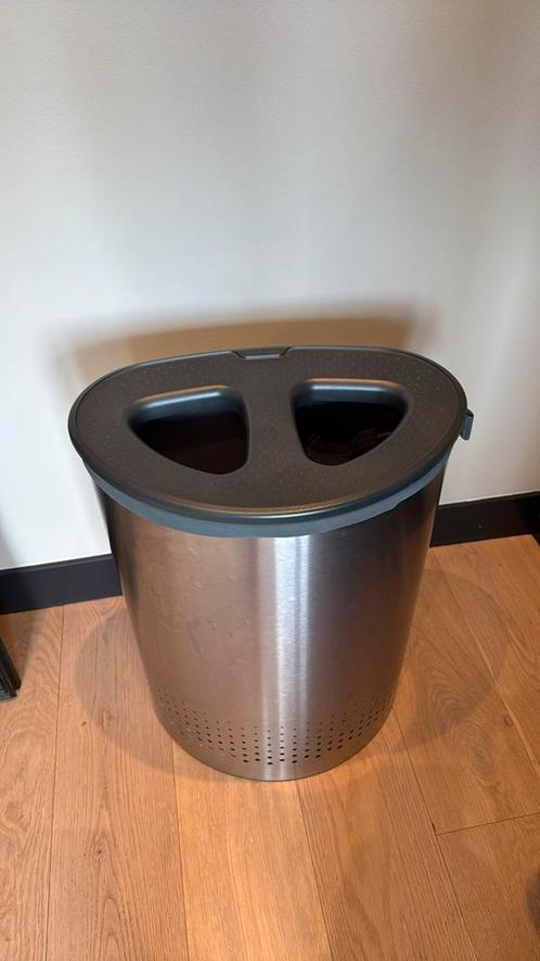 Brabantia wasbox 55 liter selectior grey met deksel, Huis en Inrichting, Woonaccessoires | Prullenbakken, Zo goed als nieuw, Kunststof