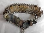 Wilhelmina dubbeltjes  armband      22 stuks      1928- 1944, Ophalen of Verzenden