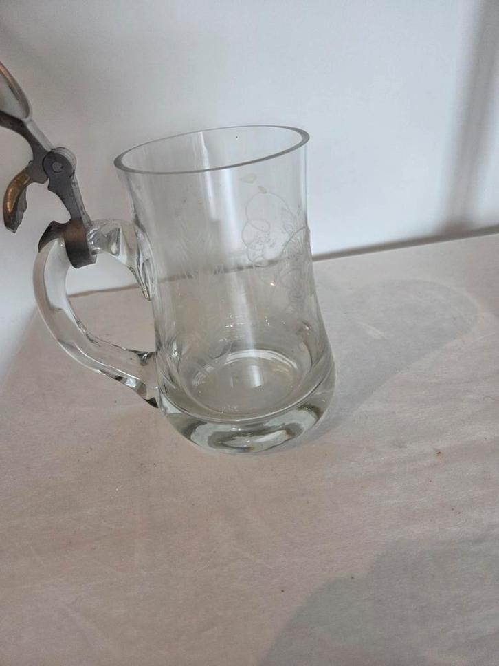 Brand Bierpul met deksel, Antiek en Kunst, Antiek | Glas en Kristal, Ophalen of Verzenden