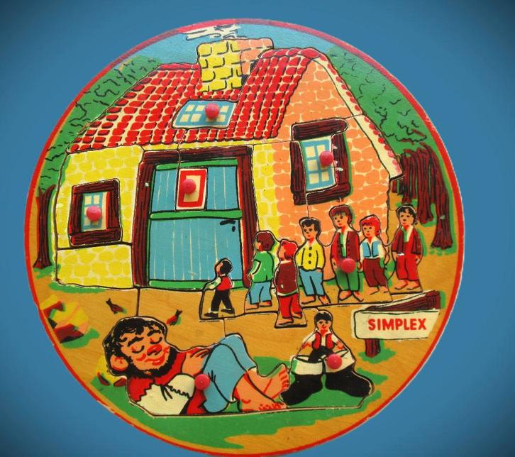 Sprookjes Interieurpuzzel~Simplex 1108~Klein Duimpje Puzzel, Antiek en Kunst, Curiosa en Brocante, Ophalen of Verzenden