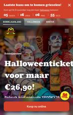 10 tickets voor Bobbejaanland op 8-11 as. Incl 1 park.ticket, Tickets en Kaartjes, Drie personen of meer, Ticket of Toegangskaart