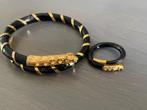 SETJE van ARMBAND met bijpassende RING verguld - WD014, Waddinxveen, Gebruikt, Ophalen of Verzenden, X