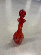 Kristallen Karaffetje Rood Gekleurd, Antiek en Kunst, Antiek | Glas en Kristal, Ophalen