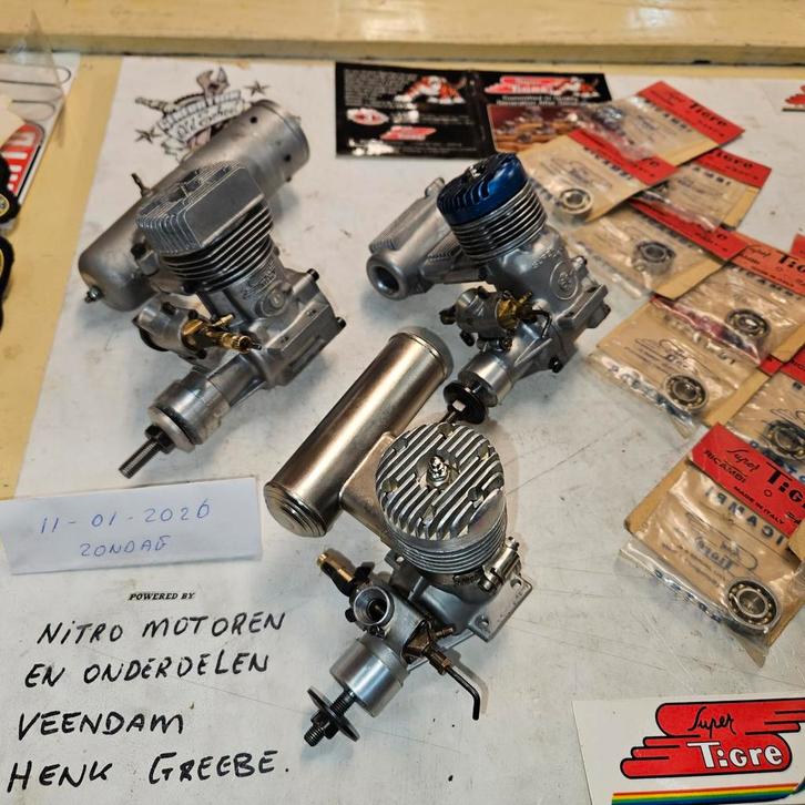 3 mooie supertigre motoren, Hobby en Vrije tijd, Modelbouw | Radiografisch | Vliegtuigen, Gebruikt, Nitro, RTF (Ready to Fly)