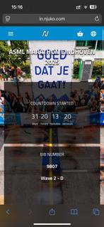 Startbewijs halve marathon Eindhoven (incl locker), Tickets en Kaartjes, Eén persoon