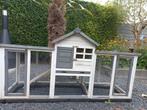 Konijnenhok met ren, Dieren en Toebehoren, Knaagdieren en Konijnen | Hokken en Kooien, Ophalen, 110 cm of meer, Zo goed als nieuw