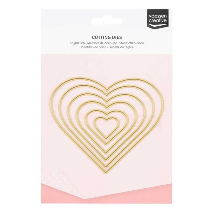 Vaessen Creative Cutting Dies Hearts #3624-008 *laatste, Hobby en Vrije tijd, Scrapbooking, Nieuw, Frame of Mal, Overige merken