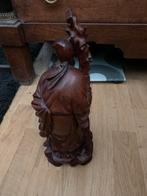 Antiek houten Beeld Chinese Figuur, Ophalen of Verzenden