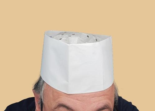 90x papieren koksmutsen / hoofddeksels – wit karton, Huis en Inrichting, Keuken | Keukenbenodigdheden, Nieuw, Ophalen of Verzenden