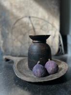 Oud houten mini kruikje nepal India oosters sober sleets, Antiek en Kunst, Ophalen of Verzenden