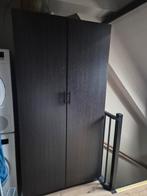 Pax kledingkast zwart/donkerbruin, Ophalen, Zo goed als nieuw, 50 tot 75 cm, 200 cm of meer