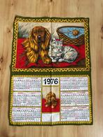 Vintage retro jaarkalender - doek /keuken -kalender 1976 kat, Ophalen of Verzenden, Jaarkalender, Zo goed als nieuw