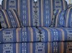 2 zits- bank, blauw gestreept, Ophalen, Zo goed als nieuw, 75 tot 100 cm, 200 tot 250 cm