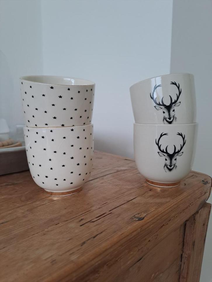 Cremekleurige mokken,  merk Bloomingville, Huis en Inrichting, Keuken | Servies, Gebruikt, Kop(pen) en/of Schotel(s), Overige stijlen