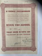 Aandeel Vereenigde Sportfondsenbaden 1941, Postzegels en Munten, Aandelen en Waardepapieren, Ophalen of Verzenden, 1920 tot 1950
