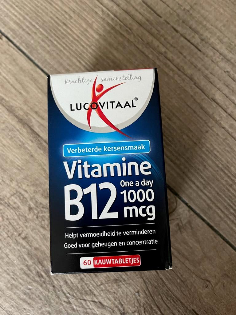 Nieuw! Lucovitaal Vitamine B12 60 Kauwtabletten, Ophalen of Verzenden, Nieuw, Poeder of Drank