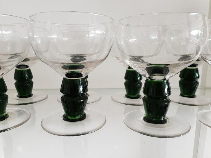 Art Deco coupe glazen Doyen jaren 30 8 stuks, Antiek en Kunst, Antiek | Glas en Kristal, Ophalen of Verzenden