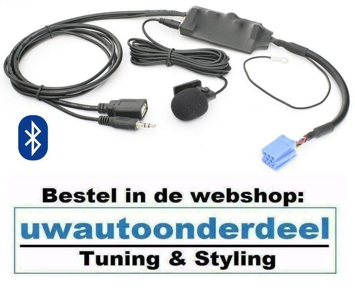 Bluetooth Carkit USB AUX Streamen Voor Audi 8 Pin, Auto diversen, Autoradio's, Nieuw, Verzenden