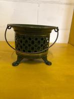 Donkergroen emaille theelichtje, Antiek en Kunst, Antiek | Emaille, Ophalen of Verzenden