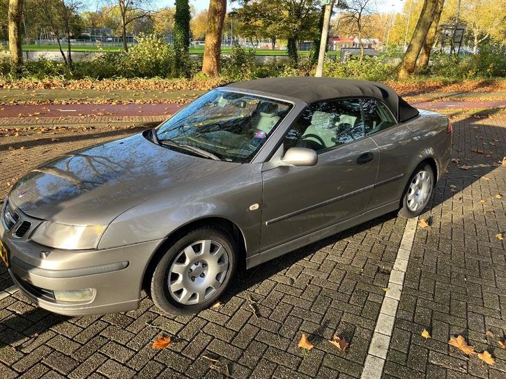 Saab 9-3 1.8 T Cabrio 2004 Grijs, Auto's, Saab, Particulier, Saab 9-3, ABS, Airbags, Airconditioning, Bluetooth, Boordcomputer