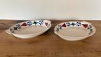 2 Boerenbont Serveerschalen Bosch, Gebruikt, Ophalen of Verzenden, Schaal of Schalen, Aardewerk