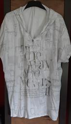 dames shirt - maat 48 - korte mouwen - met capuchon, Kleding | Dames, T-shirts, No Name, Wit, Maat 46/48 (XL) of groter, Ophalen of Verzenden