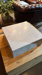 Marmer bijzettafel, Huis en Inrichting, Tafels | Bijzettafels, Ophalen, Gebruikt, Vierkant, 55 tot 75 cm