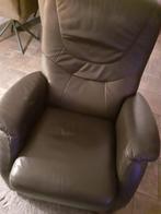 Leren relax fauteuil, Ophalen, Gebruikt, 75 tot 100 cm, Leer