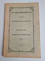 De geldmiddelen van het Burgerweeshuis te Alkmaar, C.W. Bruinvis, Ophalen of Verzenden, 20e eeuw of later, Gelezen