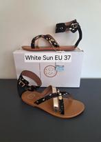White Sun goud-zwarte sandalen maat 37 - Nieuw in de doos, Zwart, Nieuw, White Sun, Sandalen of Muiltjes