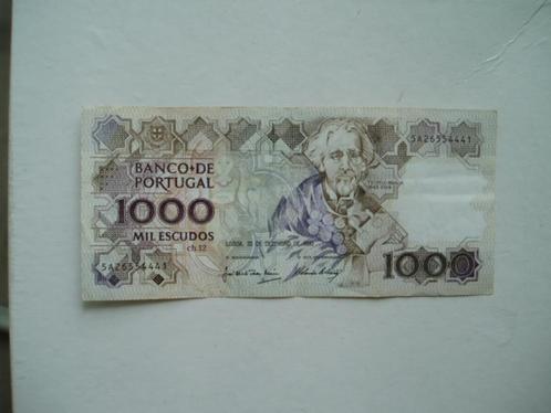 1542. Portugal, 1.000 escudos 1990 Fernandez Braga., Postzegels en Munten, Bankbiljetten | Europa | Niet-Eurobiljetten, Los biljet