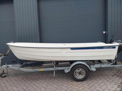 Stevige Ryds 425R + Mercury 9,9 PK, Watersport en Boten, Vis- en Consoleboten, Zo goed als nieuw, Tot 10 pk, 3 tot 6 meter, Benzine