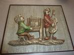 brocante wanddecorstie in 3 D 2 persoons orkest, Antiek en Kunst, Ophalen of Verzenden