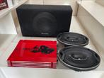 Audio set, 2 boxen, versterker en subwoofer, Auto diversen, Autospeakers, Ophalen, Gebruikt
