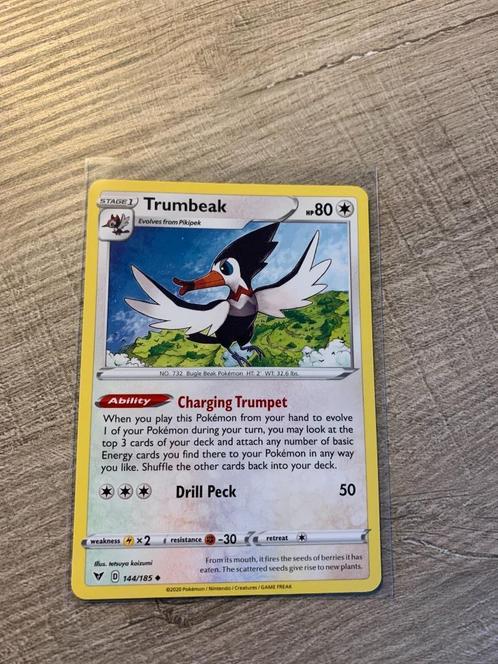 Trumbeak 144/185 Vivid Voltage - Pokémon Kaart, Hobby en Vrije tijd, Verzamelkaartspellen | Pokémon, Nieuw, Losse kaart, Ophalen of Verzenden