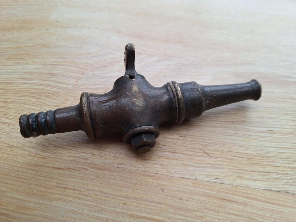 Spuitstuk voor tuinslang van koper, Antiek en Kunst, Antiek | Tin, Ophalen