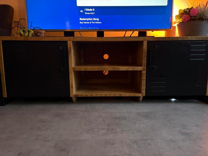 Mango Houten Meubelset - Tafel & TV Meubel, Huis en Inrichting, Kasten | Televisiemeubels, Zo goed als nieuw, Minder dan 100 cm