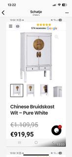 Chineese bruidskast, Huis en Inrichting, Kasten | Buffetkasten, Ophalen, 50 tot 100 cm, Zo goed als nieuw, Minder dan 100 cm