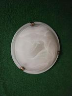 Glazen Plafondlamp, Huis en Inrichting, Lampen | Plafondlampen, Ophalen of Verzenden, Gebruikt, Glas, Modern